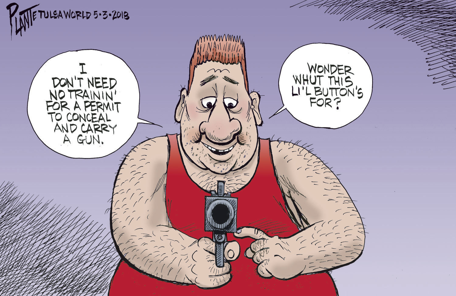 Bruce Plante Cartoon: Conceal carry OK